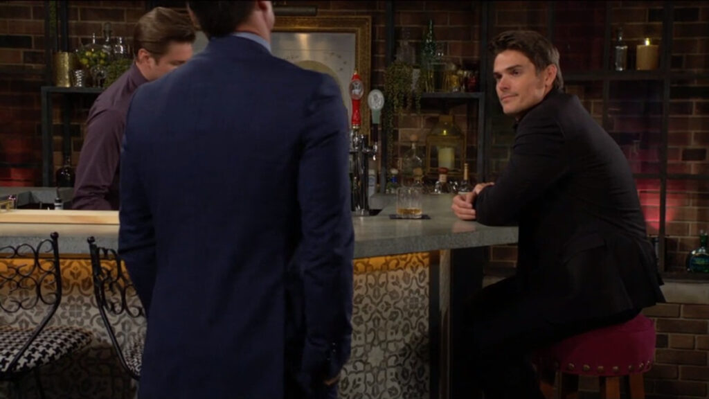 Adam sees Nick at Society, Adam has a drink in front of him at the bar - Y&R Recap for Nov 16, 2022
