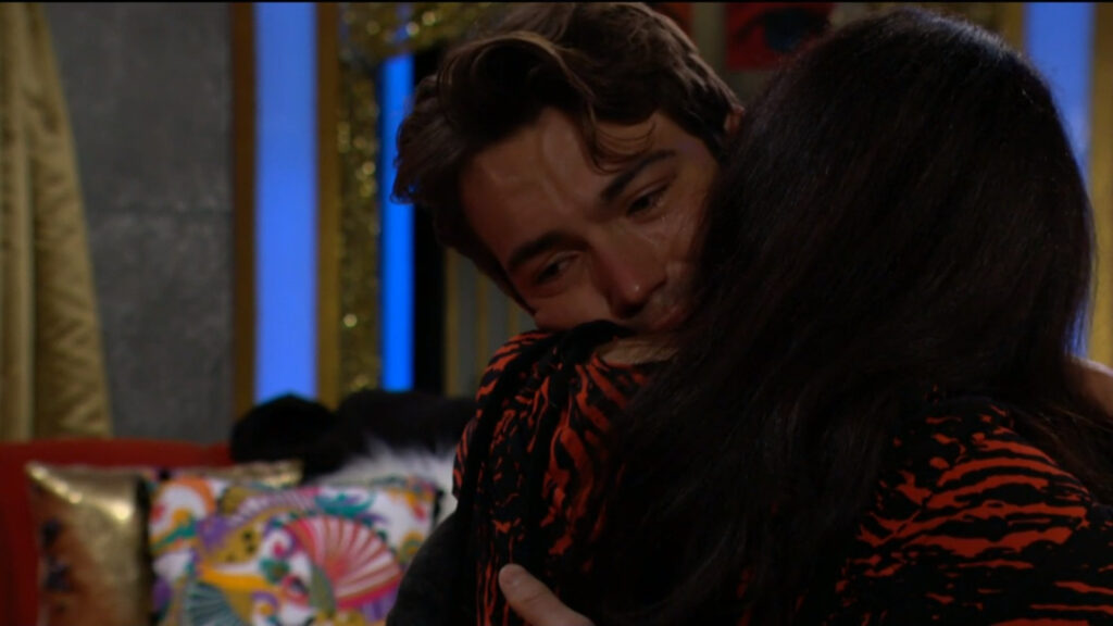 Noah hugs Audra after finding out the news about the miscarriage