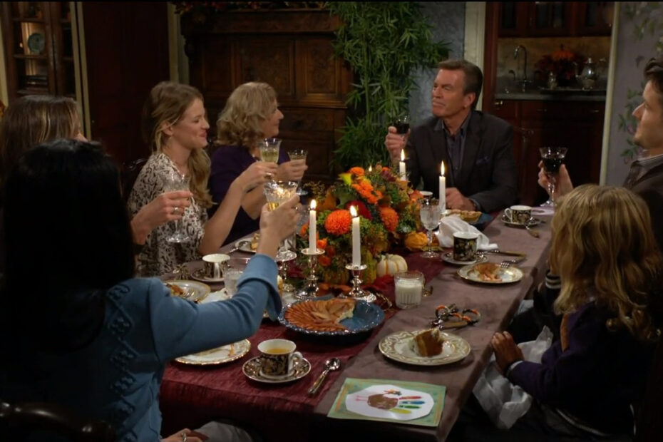 The Abbotts and friends have their Thanksgiving Dinner - young and restless spoiler recaps yandrrecaps