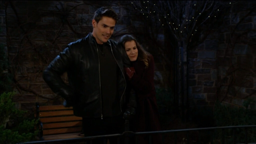 Adam and Chelsea are comfortable with each other, and listen to Christmas Carollers in the park - Young & Restless recap for Dec 19
