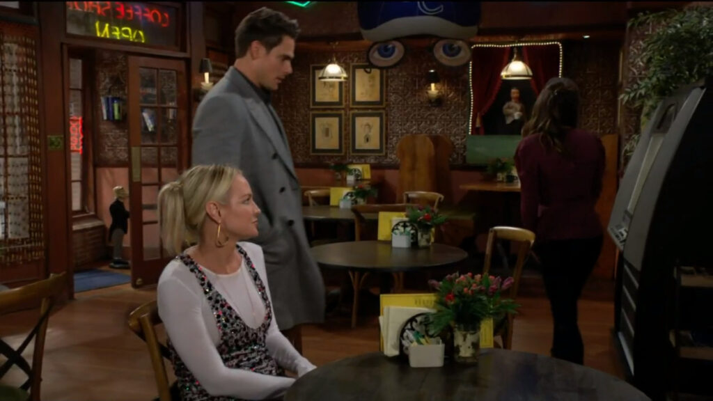 Chelsea asks Adam up to her apartment to talk to him while Sharon watches - Young and Restless Recap Dec 12, 2022