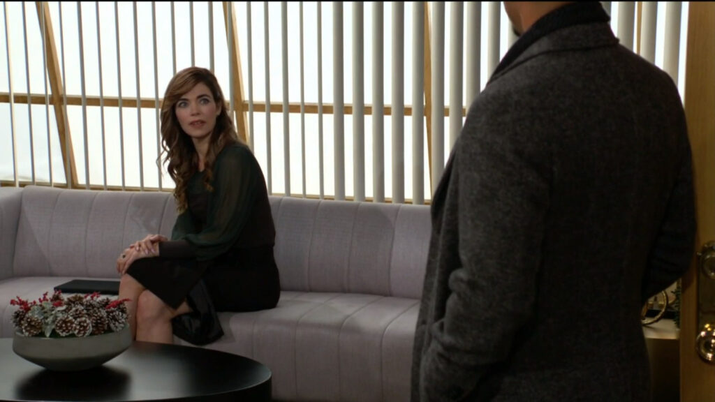 In Nate's office at Newman Media, Victoria reacts to seeing Devon show up - Young and Restless Recap Dec 13, 2022