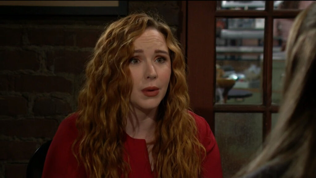 Mariah looks shocked when Abby tells her she's getting a divorce from Chance