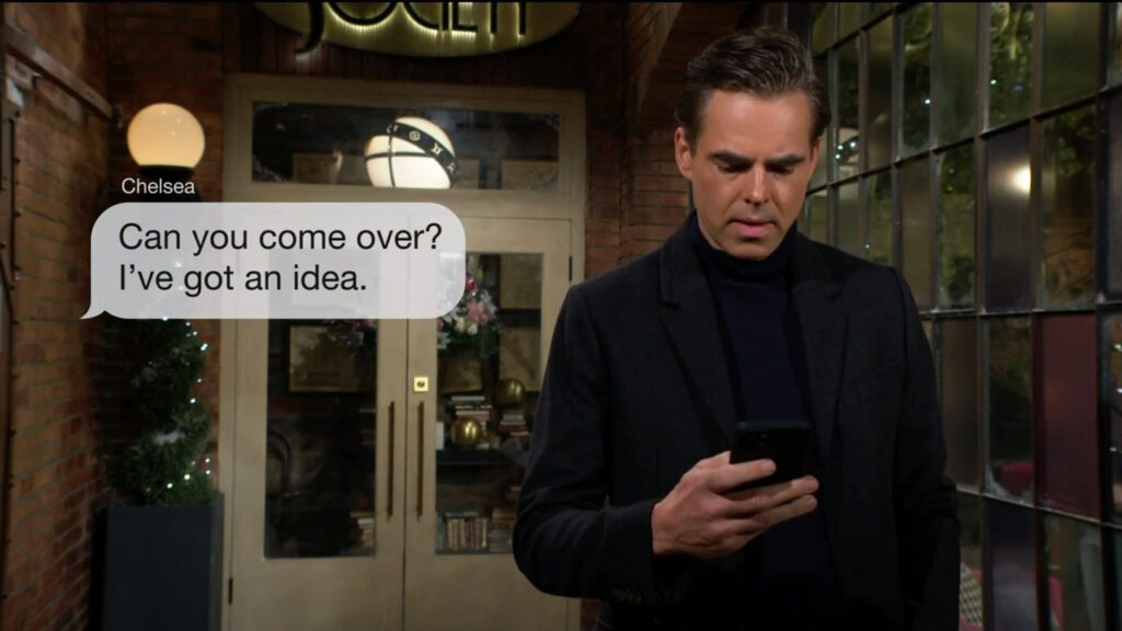 Billy receives a text from Chelsea asking him to come over