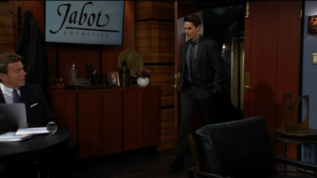 Adam comes into Jack's office at Jabot Cosmetics