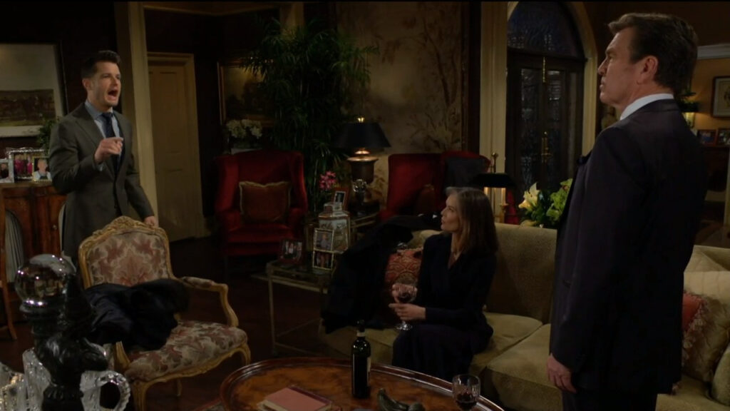 Kyle yells at his father, Jack Abbott, as Diane watches