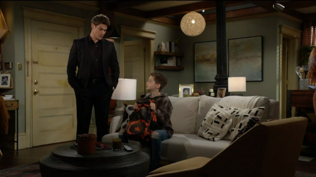 Adam and Connor are in Chelsea's apartment