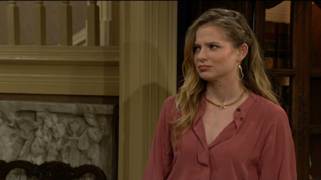 Summer looks upset as she talks with Phyllis