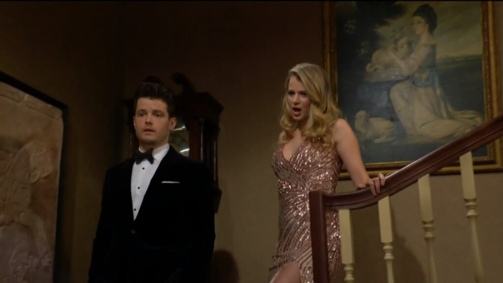 Summer and Kyle come down the stairs and are surprised to see Tucker with Ashley leaving together