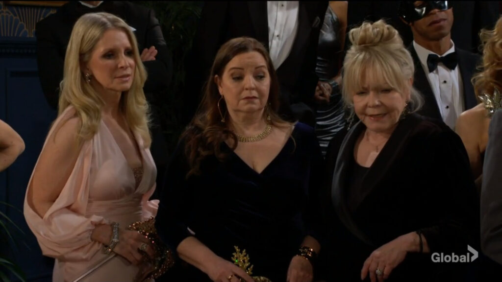 Christine, Nina, and Gina watch Phyllis