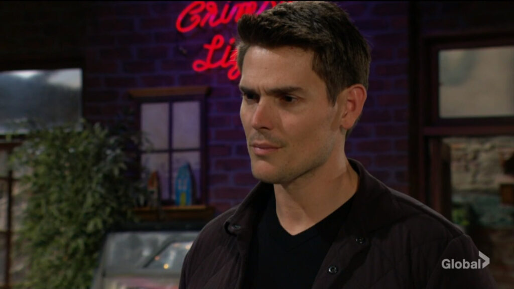 Adam is surprised as Sharon tells him about Phyllis's death