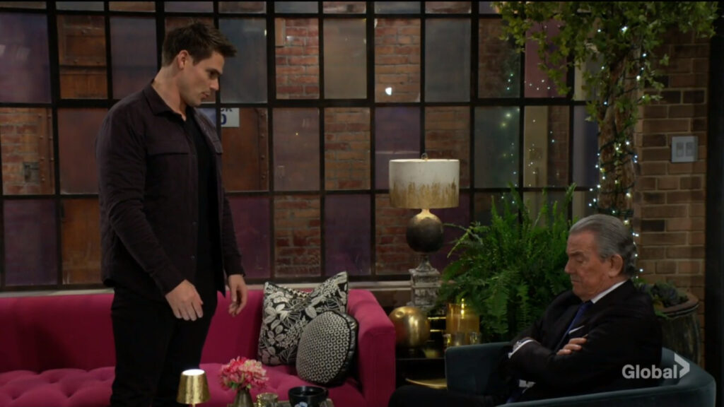 Adam stands up and prepares to leave as he talks with Victor