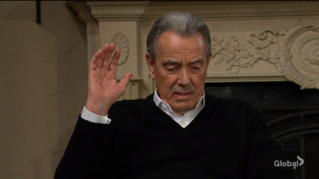 Victor waves his hand dismissively as he talks with Adam.