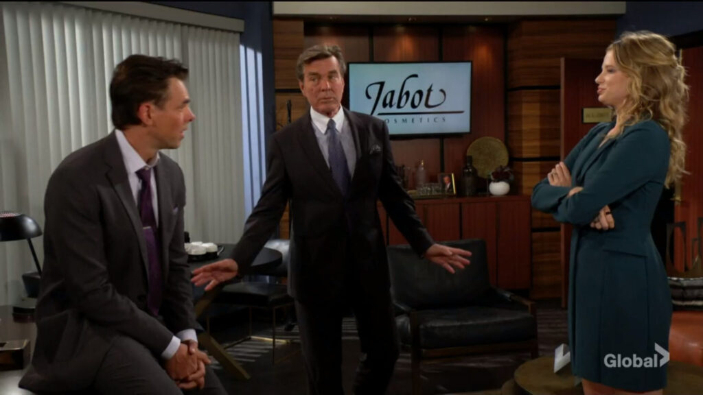 Jack walks into the Jabot offices and talks with Billy and Summer.