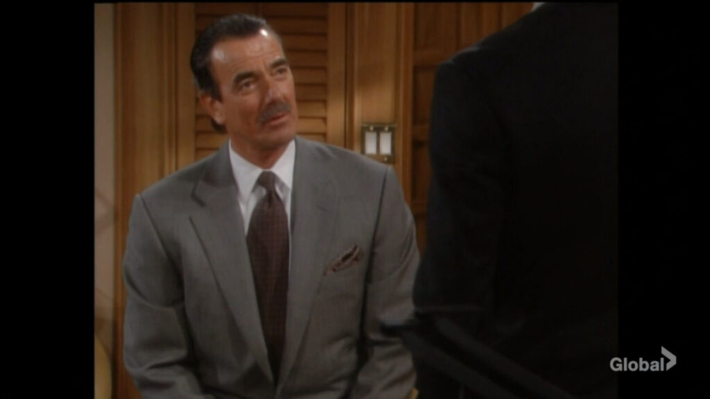 A young Victor Newman talks with Nick.