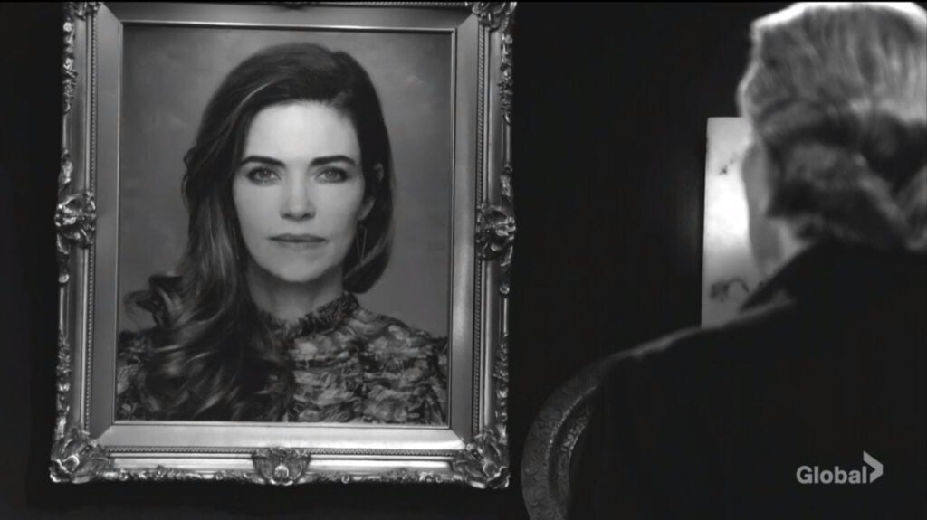 In a flashback, Victor looks at Victoria's portrait.