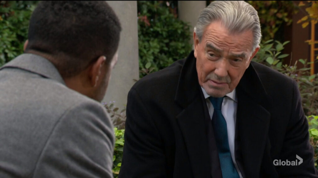 Victor Newman talks to Nate Hastings.