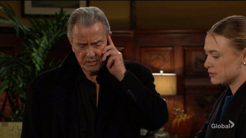 Victor talks on the phone to Jordan.