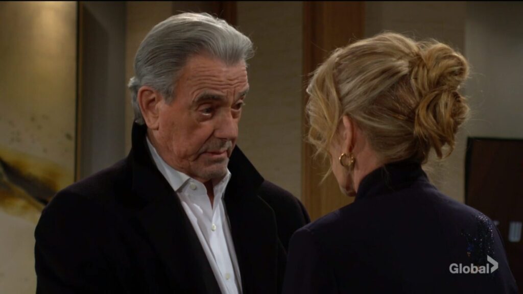 Victor Newman talks with his wife, Nikki.