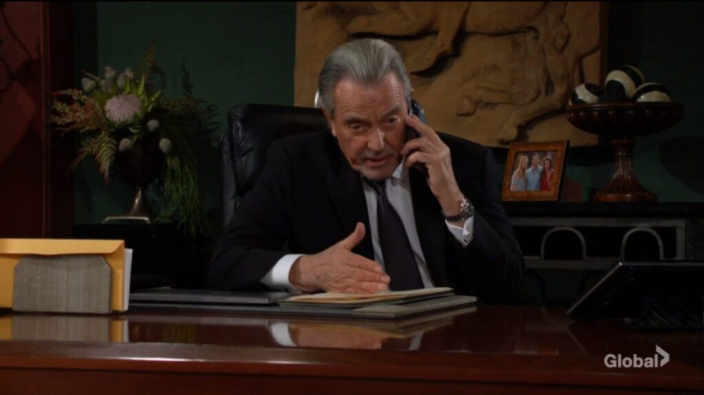 Victor Newman on the phone.