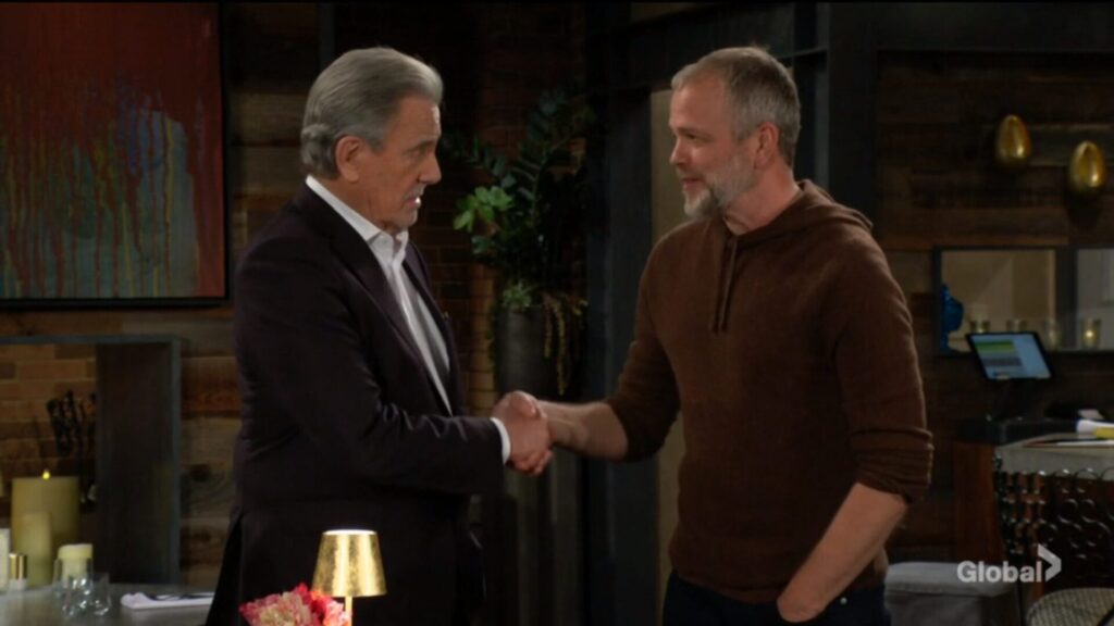 Victor and Seth shake hands.