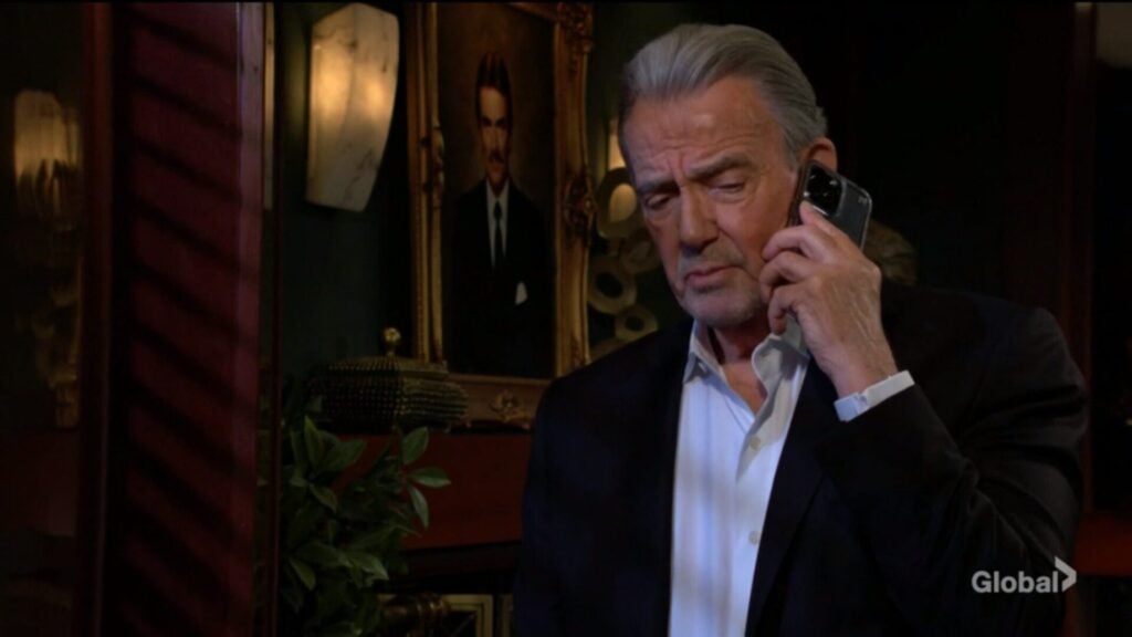 Victor talks to Lauren on the phone.