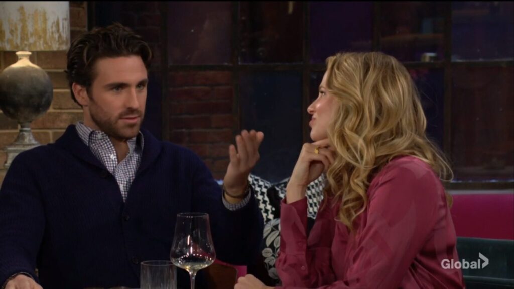Chance gestures to Phyllis as he talks to Summer.