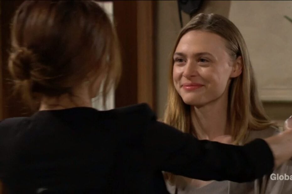 Claire and Victoria hug in the Newman house.