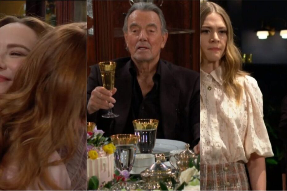 Mariah and Cassie hug; Victor Newman toasts; Claire Grace and Jordan Howard talk.