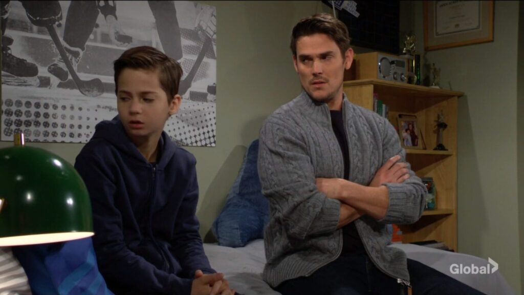 Connor and his father, Adam Newman.