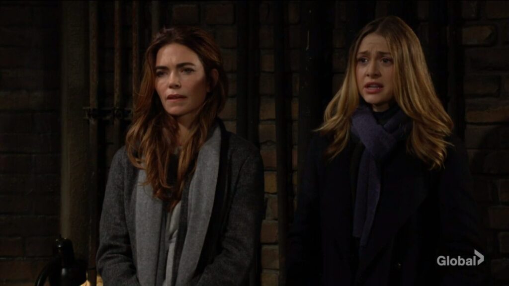 Claire talks to Jordan as Victoria looks on.