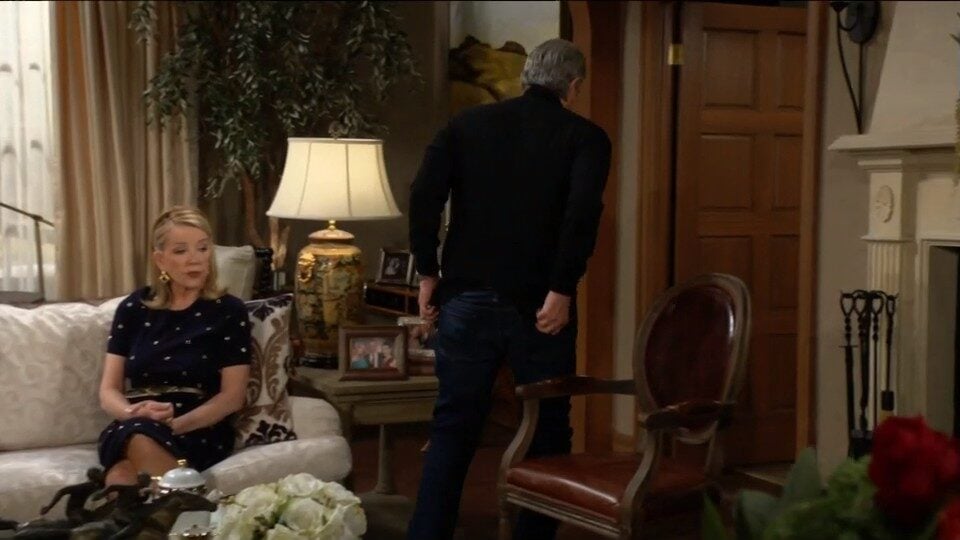 Nikki watches as Victor leaves the room.