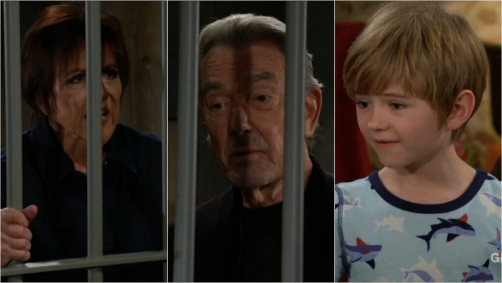 Jordan behind bars, Victor, and Harrison.