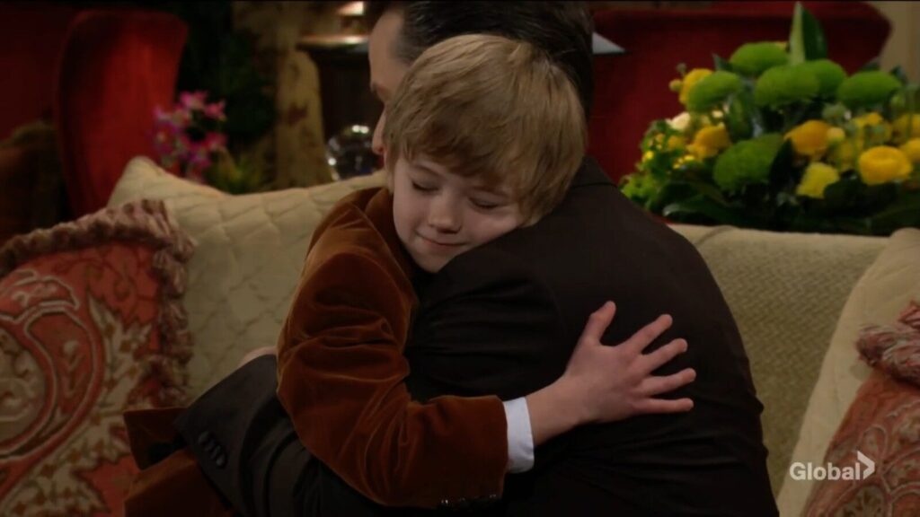 Harrison and Kyle hug.