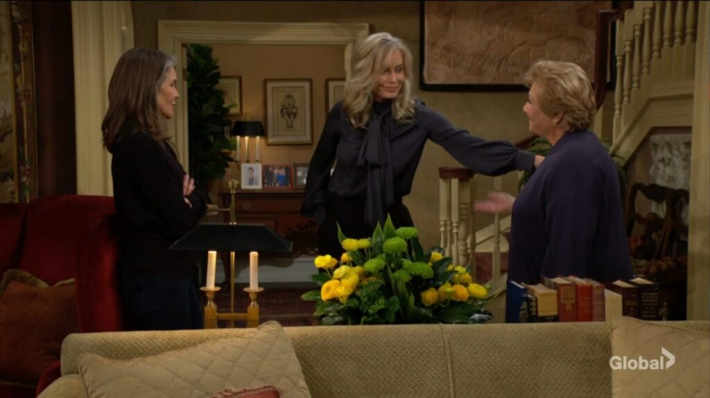 Ashley greets Traci and Diane.