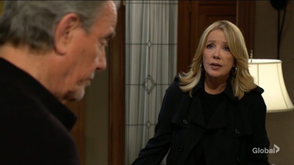 Nikki talks to her husband, Victor Newman.